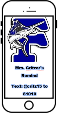 Mrs. Critzer's Remind: text @critz15 to 81010